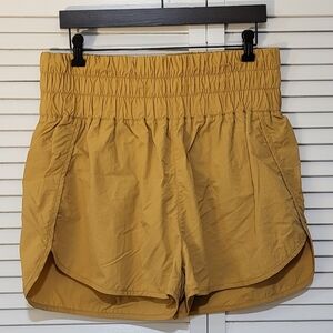 Zenana Outfitters Women's Athletic Shorts in Mustard